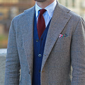 Zigzag Silk Knit Tie