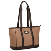 Bolso Tote Bag Leather With Sand Canvas