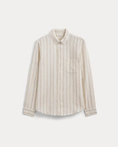 The Classic Shirt in Linen | Bone / Cornstalk