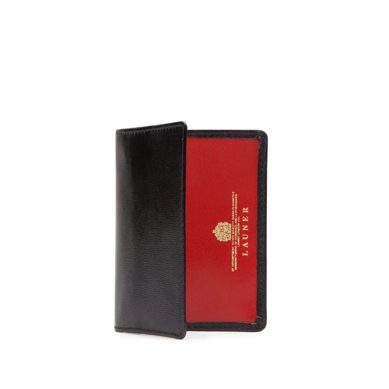 Six card holder – Ebony Black / Scarlet