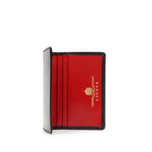 Six card holder – Ebony Black / Scarlet