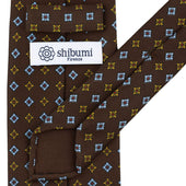 50oz Floral Printed Silk Tie Beech Hand Rolled
