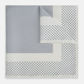 Cream Dot Silk Pocket Square