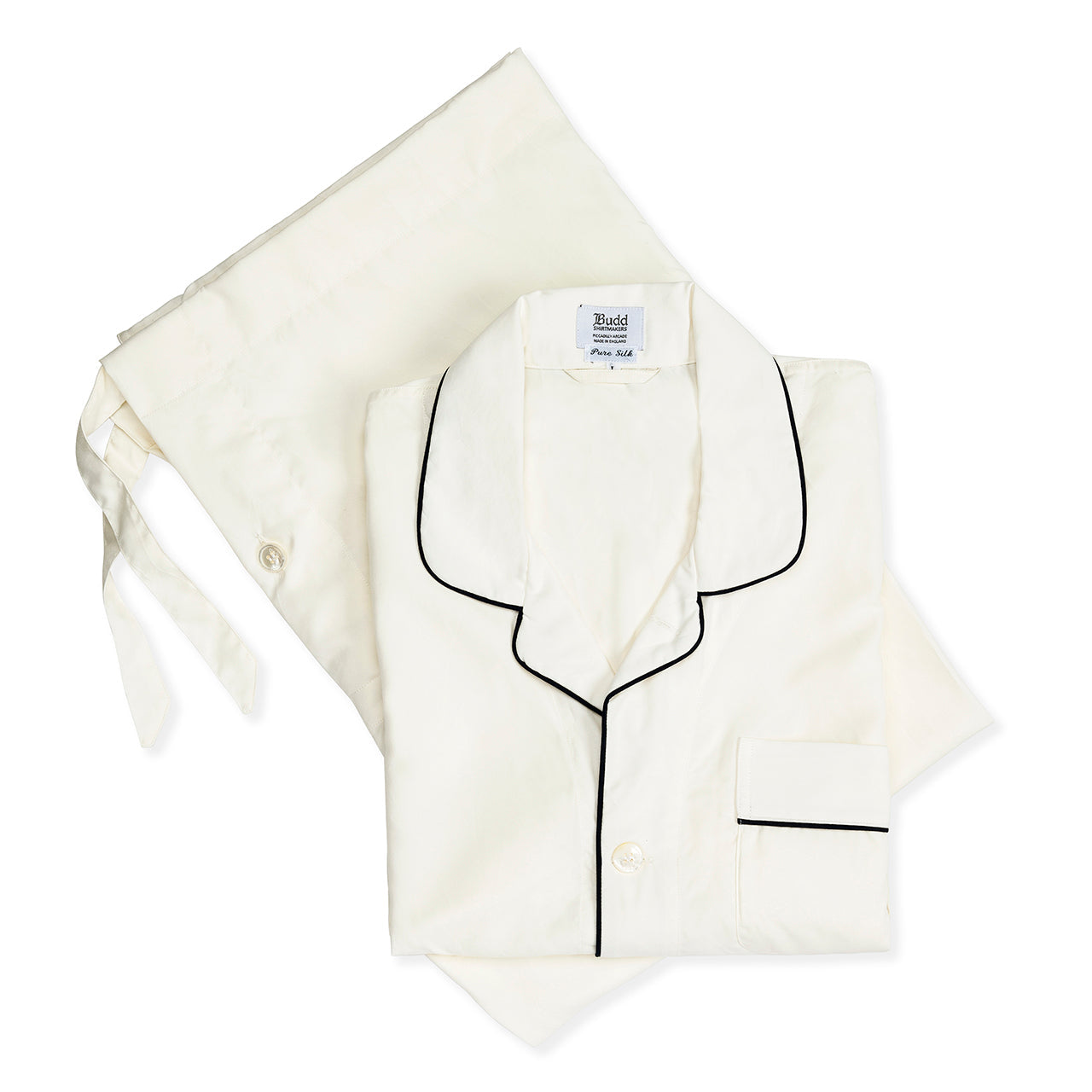 Plain Silk Pyjamas In