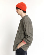 Banded Collar Shirts Hound Tooth