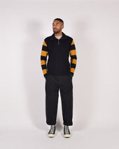 1 4 Zip Moto Jersey Dark Navy Old Gold