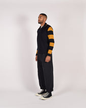 1 4 Zip Moto Jersey Dark Navy Old Gold