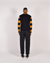 1 4 Zip Moto Jersey Dark Navy Old Gold
