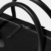 Computer Tote in Black Canvas