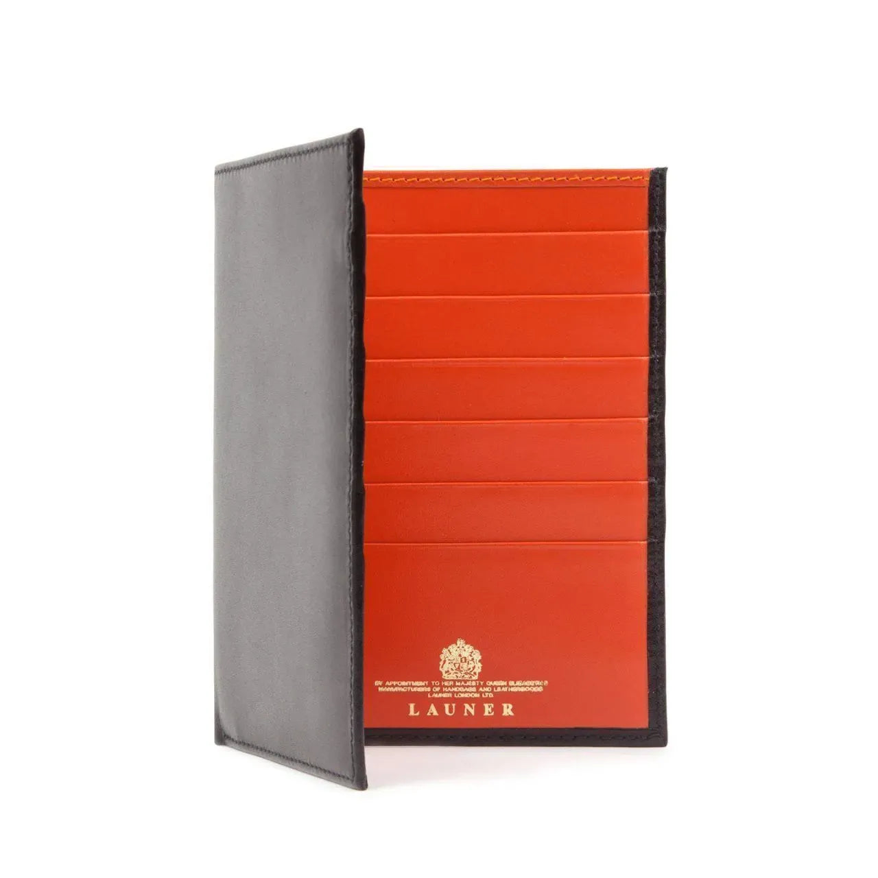 Twelve credit card hip wallet – Ebony Black / Tangerine