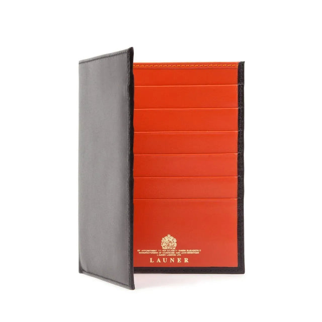 Twelve credit card hip wallet – Ebony Black / Tangerine