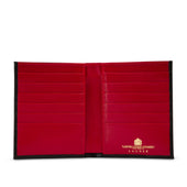 Hatherton 12 Card Hip Wallet – Caviar Black / Scarlet