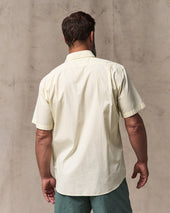 Washed Short Sleeve Feather Cloth Shirt - Ivory