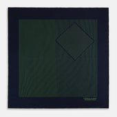And Fern Green Stripe Silk Pocket Square