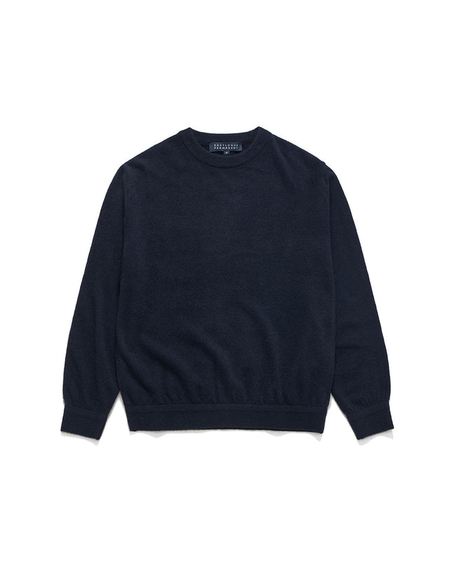 CREW NECK KNIT / D.NAVY