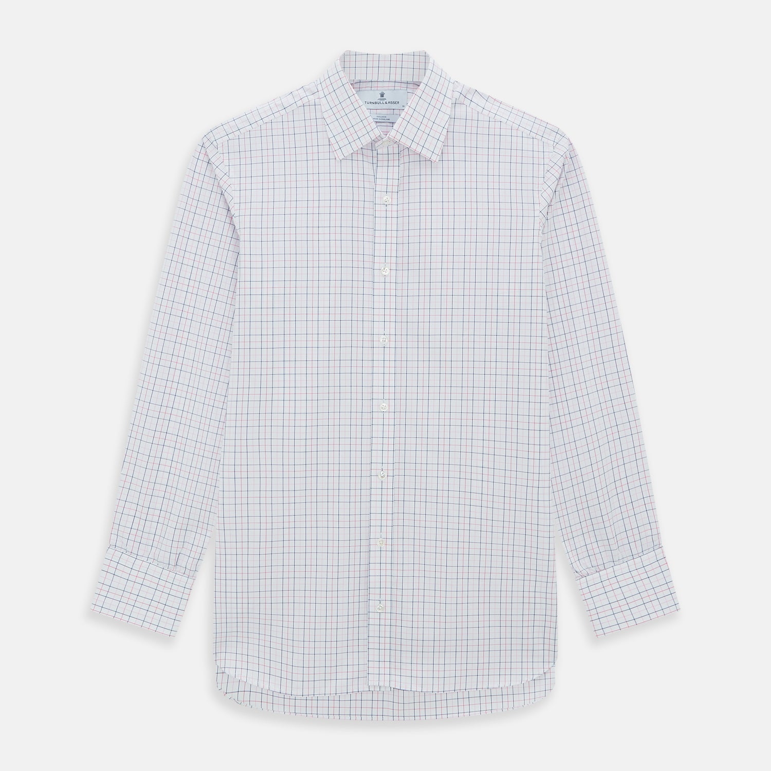 Pink Overlay Grid Check Mayfair Shirt