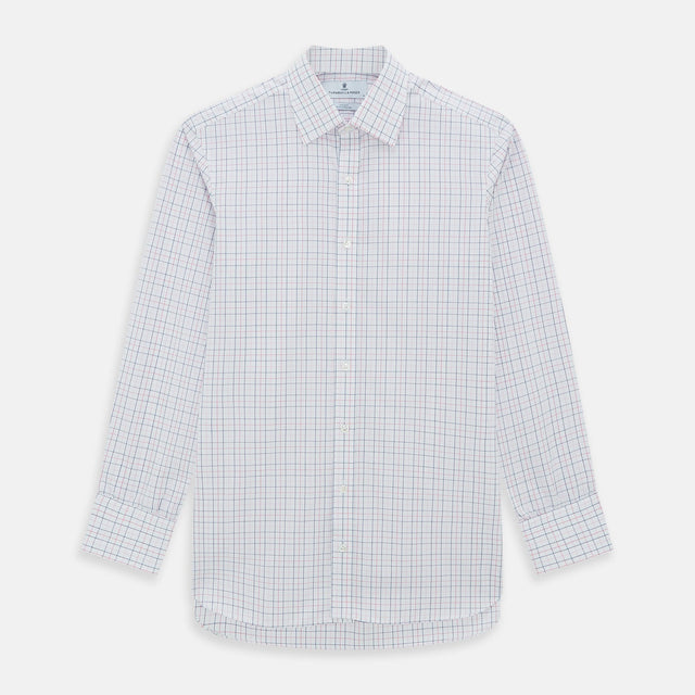 Pink Overlay Grid Check Mayfair Shirt