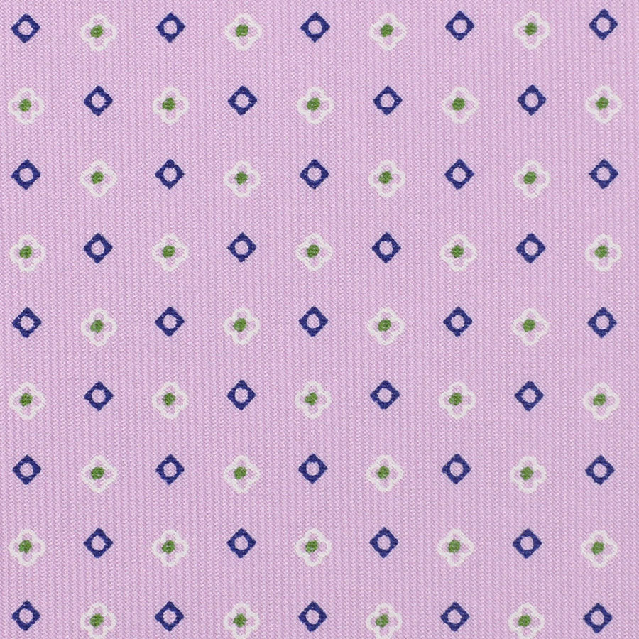 Floral Printed Silk Bespoke Tie Lilac