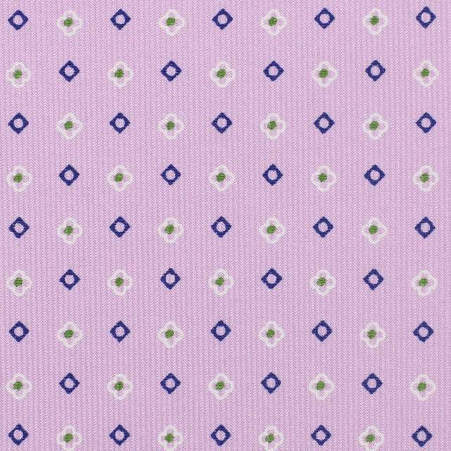 Floral Printed Silk Bespoke Tie - Lilac