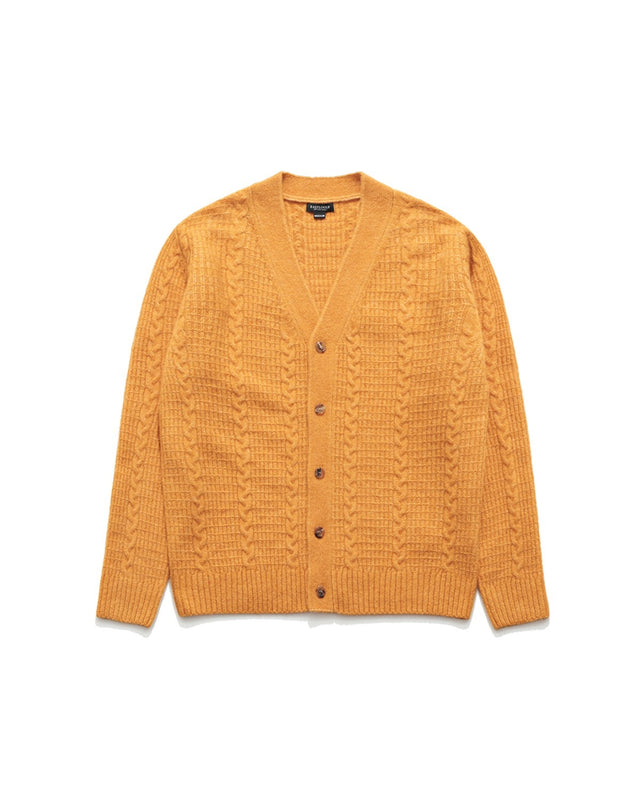 COZY CABLE CARDIGAN / MUSTARD