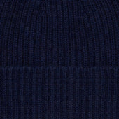 Ribbed Knit Cashmere Hat In Navy