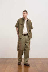 Man 50s 50s Square Hem Work Shirt