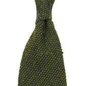 Shantung Grenadine Bespoke Tie Green