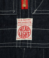 Sugar Cane Head Light Low Back Overalls 11oz Blue Denim