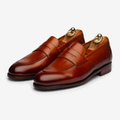 Folded Penny Loafer - Tan - Rufer Last