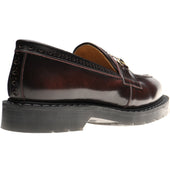 Wildsmith Model Penny mens rubber-soled loafers in burgundy rub off