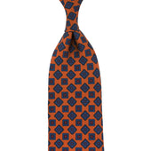 Ancient Madder Silk Tie - Terracotta - Hand-Rolled
