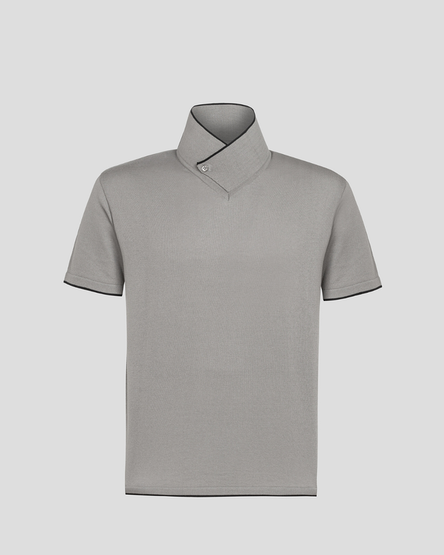 Stand Collar Polo Cobra Grey