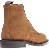 Herring Tyne mens rubber-soled boots in brown waxy suede
