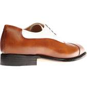 Herring Gusbourne mens two-tone Oxfords in brown and white calf