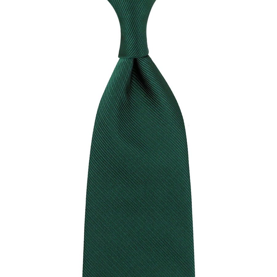 Plain Repp Silk Tie Hand Rolled