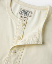 Vintage Short Sleeve Henley T-Shirt - Cream