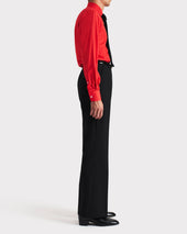 Chemise Col Classique En Popeline De Soie Tangerine