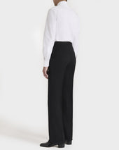 Pantalon Vas En Grain De Poudre De Laine Noir