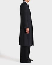 Manteau Droit En Tweed De Laine Thornproof Anthracite