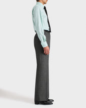 Chemise Col Large Boutonn En Pinpoint De Coton Menthe
