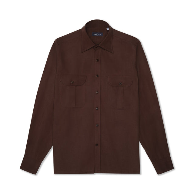Brown Tencel Work Shirt