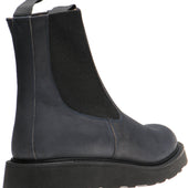 Herring Stephen mens rubber-soled Chelsea boots in navy chamois