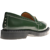Wildsmith Model Penny mens rubber-soled loafers in green hi shine