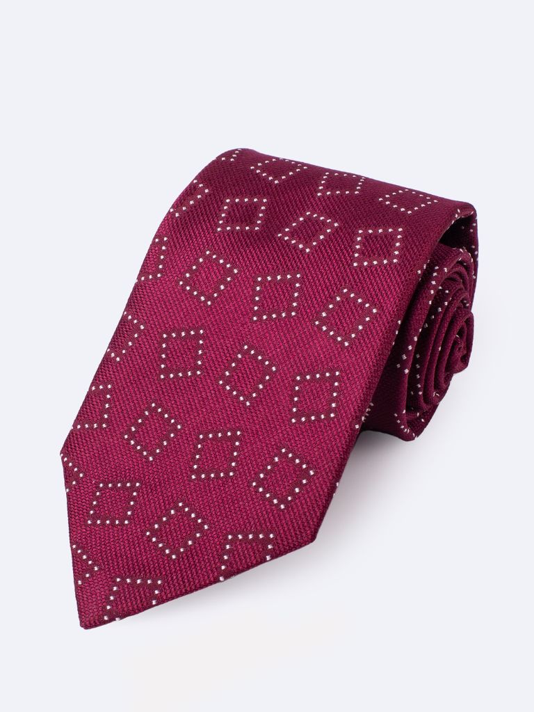 Jiro Shirasu Tie Dark Red