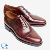Straight Tip Oxford - Burgundy Museum Calf - Chip Last - RTW