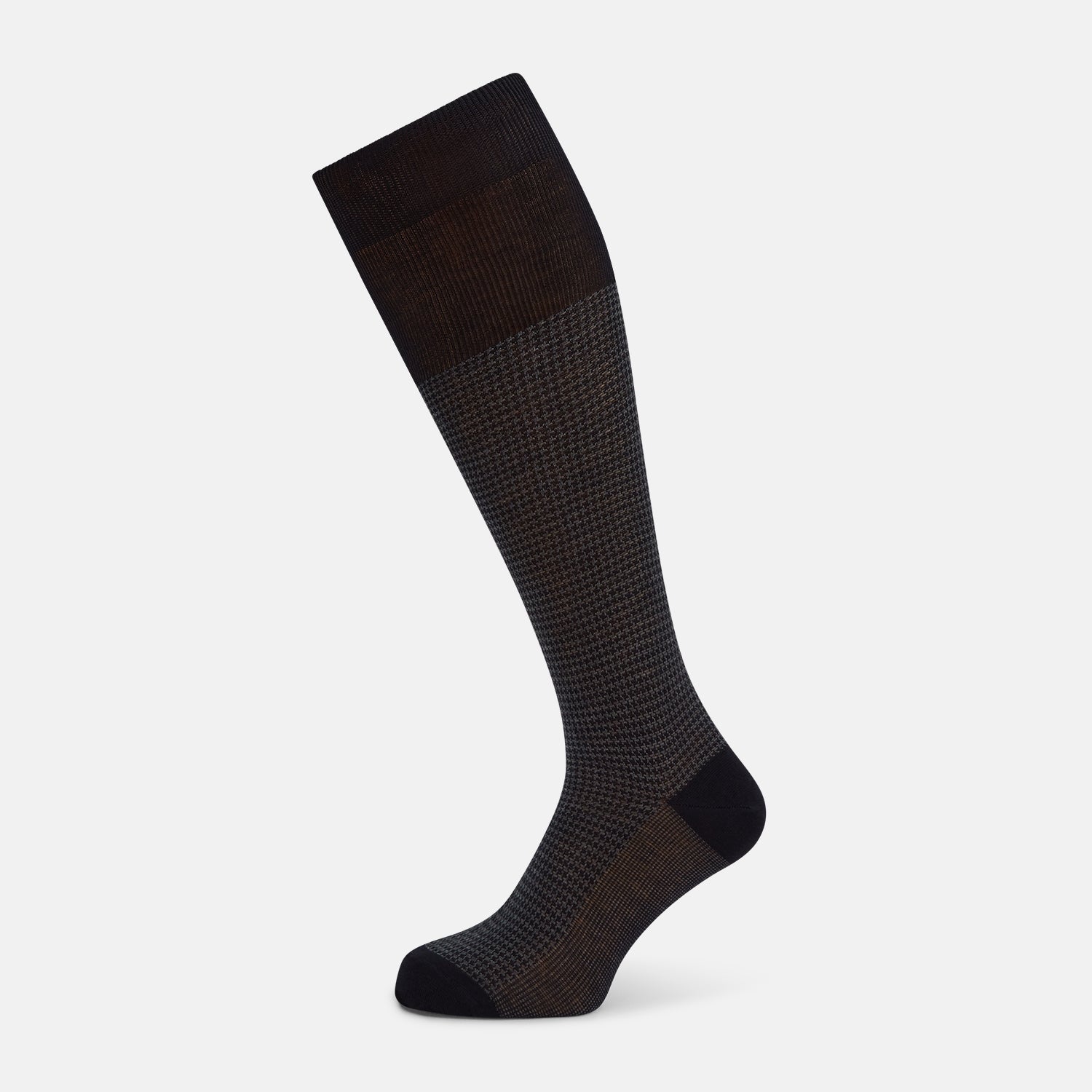 Melange Houndstooth Long Socks
