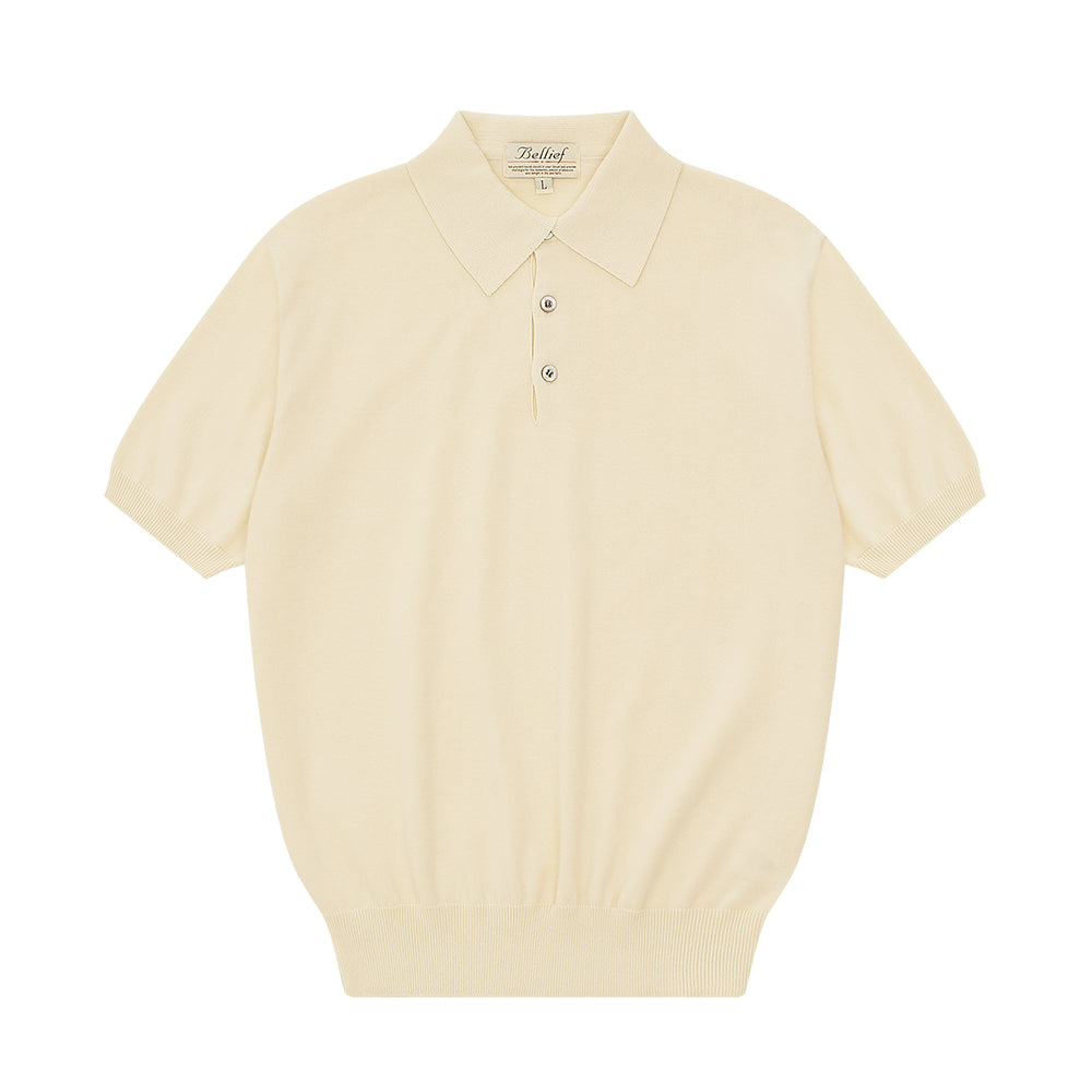 Essential Short Sleeve Polo Knit