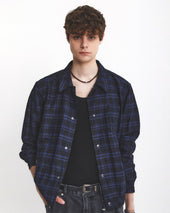 French Coach Jacket Blue Check