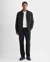 Relaxed Knit Utility Shirt | Black