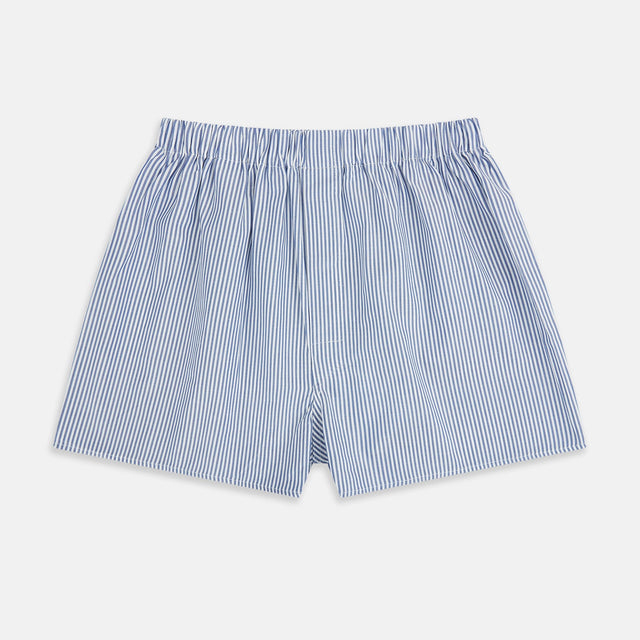 Navy Bengal Stripe Godfrey Boxer Shorts